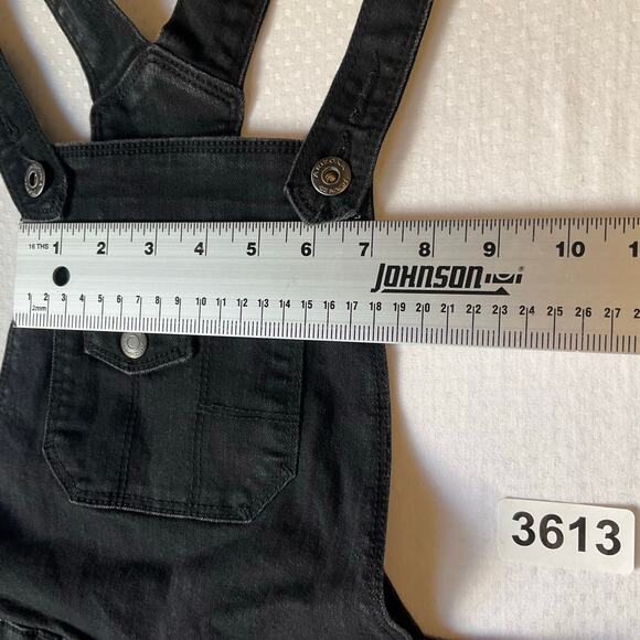Arizona Jean Co Big Girl Denim Overall size 12 Reg Black Mid Rise Stretch Skinny - Picture 2 of 10
